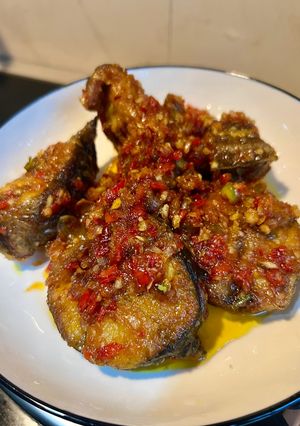 Gambar Ikan sembilang goreng berlada