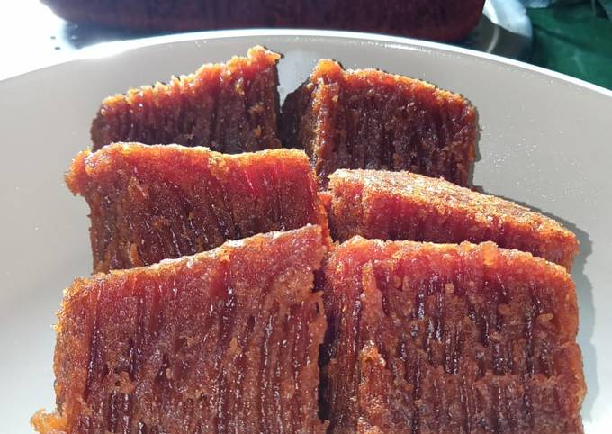 Resep: Bolu karamel / bolu sarang semut panggang panci Menu Enak