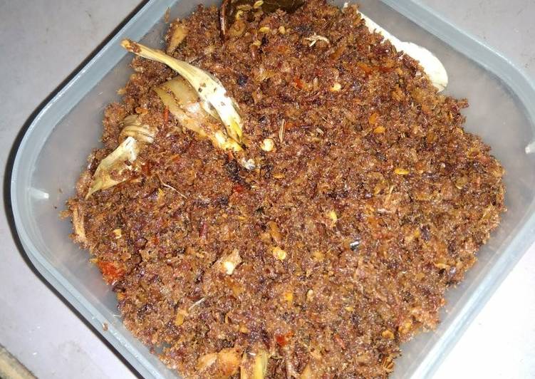 Bumbu Abon tongkol pedas | Bahan Membuat Abon tongkol pedas Yang Enak Banget