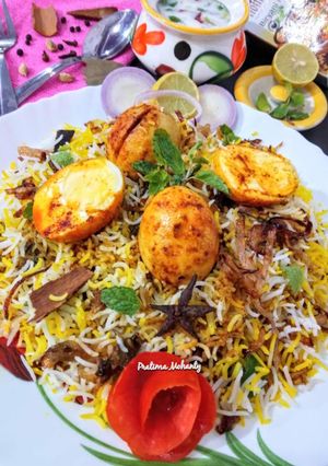 A picture of  Egg Biryani.