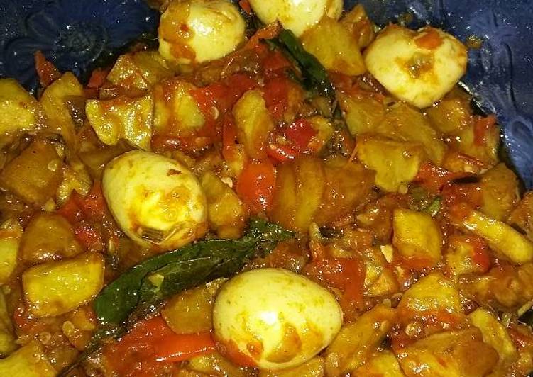 Kentang balado telur puyuh