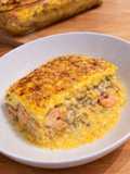 Lasagnes aux fruits de mer avec une béchamel au safran