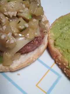 Una foto de Hamburguesa "verde"