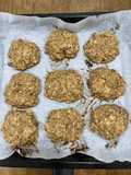 Banana Oat Peanut Butter Cookies / Biskuit Oat Pisang (Snack MPASI)