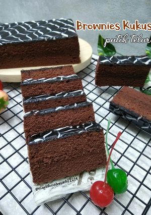 Foto resep Brownies Kukus Putih Telur