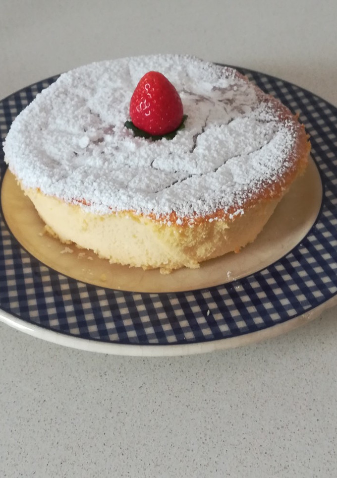 Una foto de Cotton cheesecake japonés de 3 ingredientes