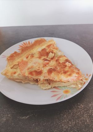 Une photo de Quiche poireau saumon fumé