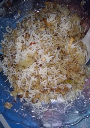 Foto resep Nasi goreng suwir ayam dan keju