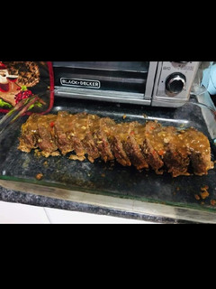 Una foto de Meatloaf de carne molida