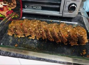 Una foto de Meatloaf de carne molida