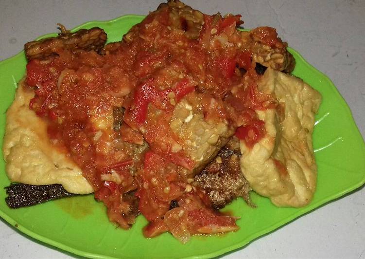 Bahan mengolah Tahu tempe mujaer bumbu balado Lezat