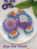 Blue Pea Flower Mooncake Puding 🥮