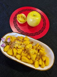 عکسی از دستور دسر سیب دارچینی