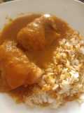 Pollo con salsa de chile pimiento morrón