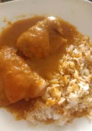 Una foto de Pollo con salsa de chile pimiento morrón