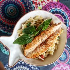 Creamy milky Salmon pasta A picture of Creamy milky Salmon pasta.
