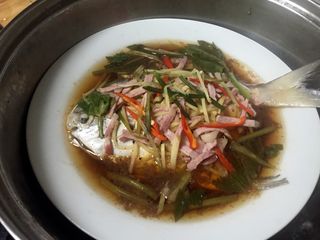 ปลาจาระเม็ดนึ่งซีอิ๊ว