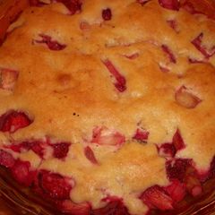A picture of Chocolate covered strawberry Cobbler.