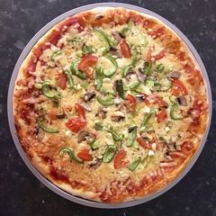 A picture of Homemade pizza.