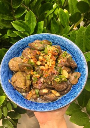 Hình của món Cà tím sốt dầu hào.