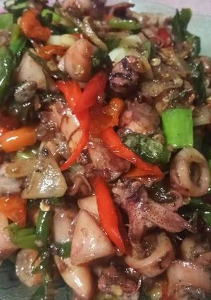 Foto resep Tumis cumi pedas