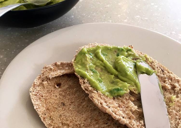 Steps to Prepare Speedy Avocado Butter with Seeded Pitta Bread