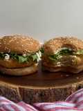 Hamburguesa de pollo rebozada