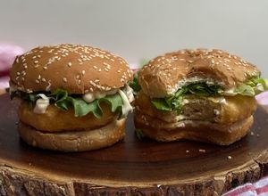 Una foto de Hamburguesa de pollo rebozada