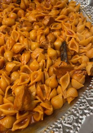 صورة لوصفة معكرونة الطيبين بالدجاج