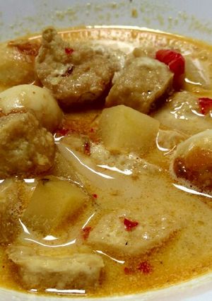 Foto resep Sayur lodeh mantaapz (telor puyuh + tahu + kentang)