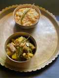 Niramish Panch Misali Sabji with Khichudi in West Bengal style for dinner