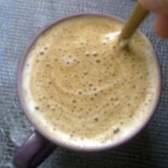 A picture of Creamy frothy coffee.
