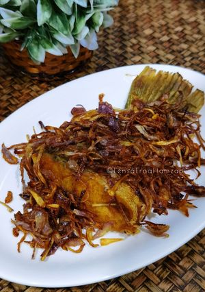 Gambar Ikan Siakap Goreng Bawang