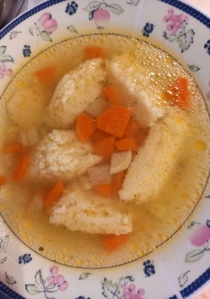 Zöldségleves daragaluskával recept fotója