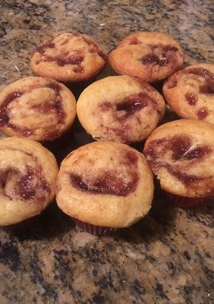 Una foto de Muffins de vainilla y fresa