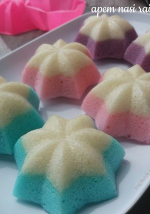 Foto resep Apem nasi rainbow