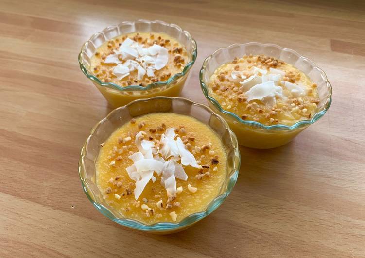 * Pudim libanês de coco e abóbora - Gozhowgos