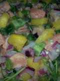 Ceviche de salmón tropical