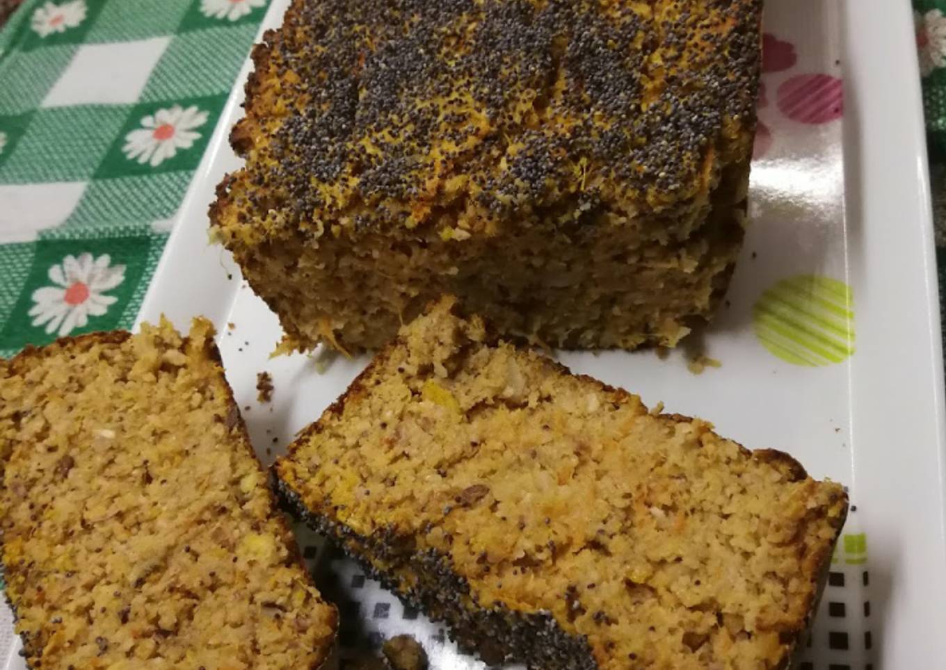 Budín de avena con calabaza y naranja