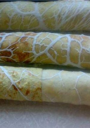 Фото Мясной рулет с налистниками (в свиной сетке).