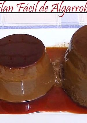 Una foto de Flan fácil de algarroba
