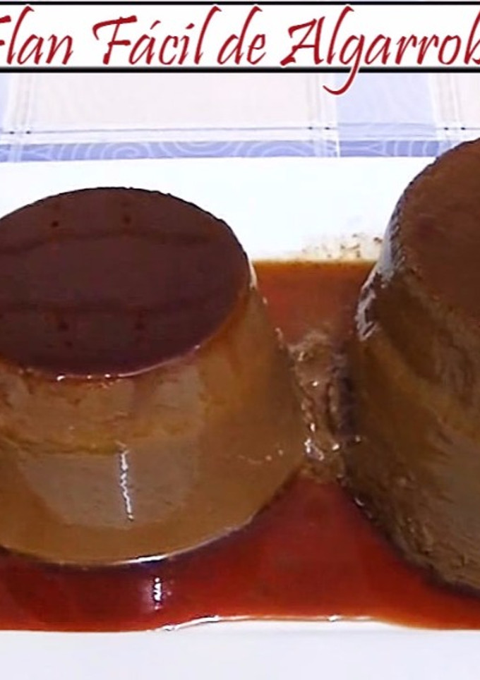 Una foto de Flan fácil de algarroba