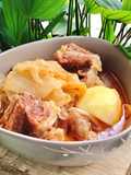 Sườn bò hầm kim chi & khoai tây