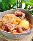 Sườn bò hầm kim chi & khoai tây