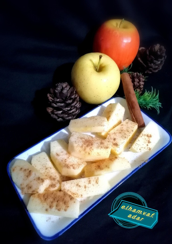 عکسی از دستور میان وعده لاغری (سیب دارچین)