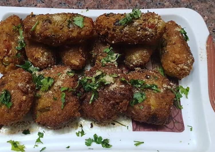 Poha cutlets with leftover poha