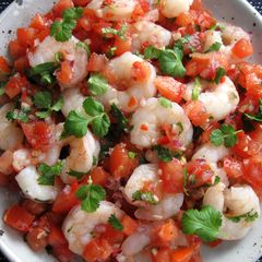 Prawns & Fresh Tomato Salsa A picture of Prawns & Fresh Tomato Salsa.