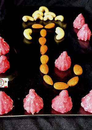 A picture of Rose Coconut Modak.