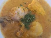 Una foto de pollo con chuchoca