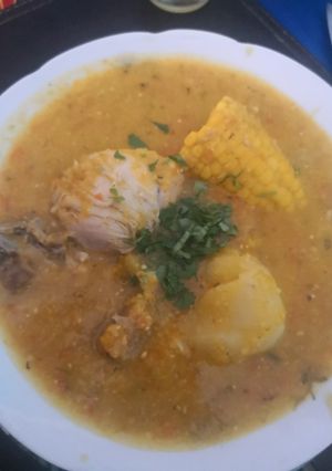 Una foto de Cazuela de pollo con chuchoca